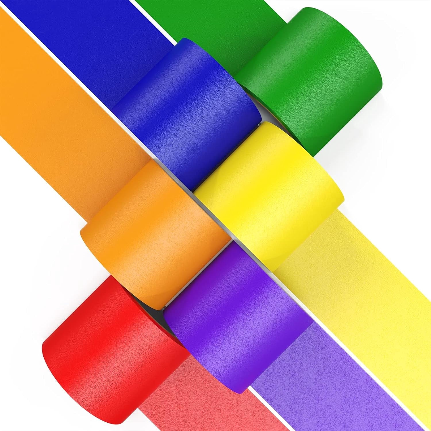 Rainbow Colored Duct Tape - 6-Rolls Bright Duct Tape Colors - 11 Yards ...