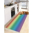 thumbnail image 1 of Rainbow Colored,Entryway Runner Rug 2x4ft,Abstract Ombre Red Green Blue Purple Art Washable Woven Living Room Hallway Bedroom Kitchen Carpet with Tassels,Indoor Outdoor Throw Door Mat for Entryway, 1 of 5