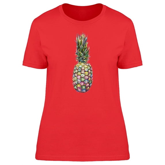 Rainbow Colored Pineapple T-Shirt Women -Image by Shutterstock, Female Large