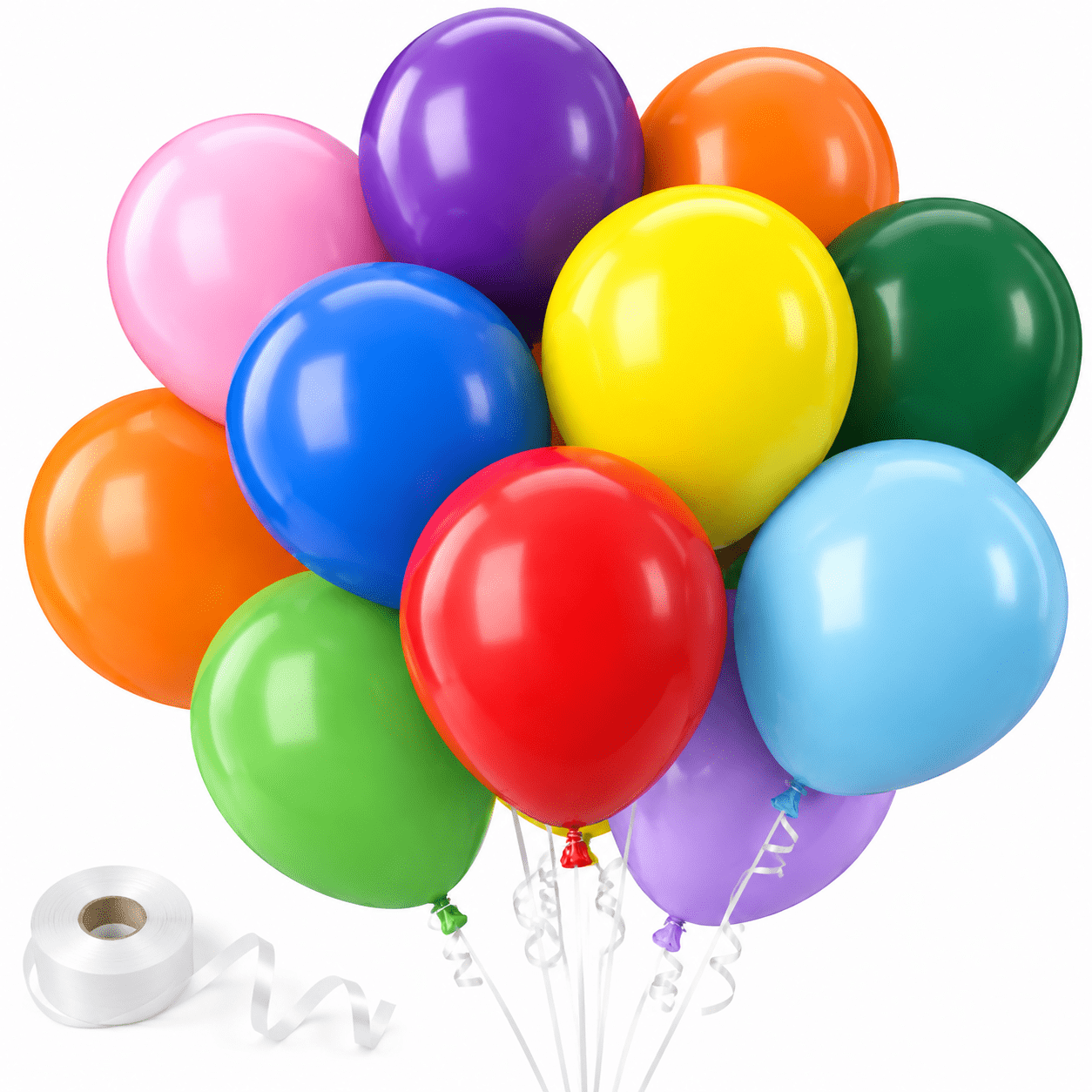 Rainbow Colorful Balloons Assorted Colors 100 Pack 12 Inch - Walmart.com