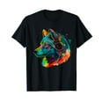 thumbnail image 1 of Rainbow Colorful Dj Wolf Headphones Music Wolf Lover T-Shirt, 1 of 5