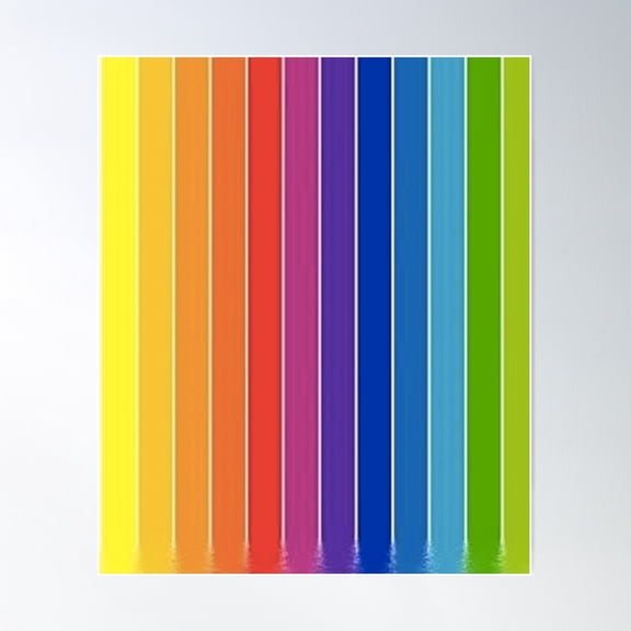 Rainbow Colorful Pattern Poster Wall Art, Modern Wall Decor For Living Room Bedroom, 24x36 UNFRAMED