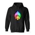 thumbnail image 1 of Rainbow Colors Monkey Head Hoodie Women -Image by Shutterstock, Female Small, 1 of 4