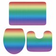 thumbnail image 1 of Rainbow Colors Ombre Cream Bath Mat 3 Piece Bathroom Rug Set, Modern Abstract Art Aesthetics Non Slip Bath Rug Contour Mat and Toilet Lid Cover, Absorbent Shower Mats Soft Bath Rugs and Mats Sets, 1 of 8