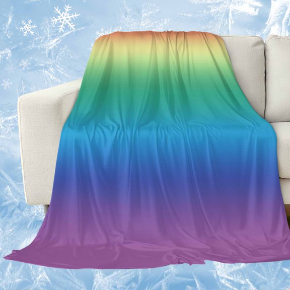 Rainbow Colors Ombre Cream Cooling Blanket for Hot Sleepers,Soft Cool Summer Blanket for Night Sweats,Modern Abstract Art Aesthetics Lightweight Ice Silk Bed Throw Blankets All Season 60"x80"