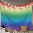 thumbnail image 1 of Rainbow Colors Ombre Cream Tapestry for Bedroom Wall Hanging Tapestry, Modern Abstract Art Aesthetics Ceiling Backdrop Tapestries Poster Blanket Wall Decor for Teens Room Living Room Dorm 59" x 79", 1 of 8