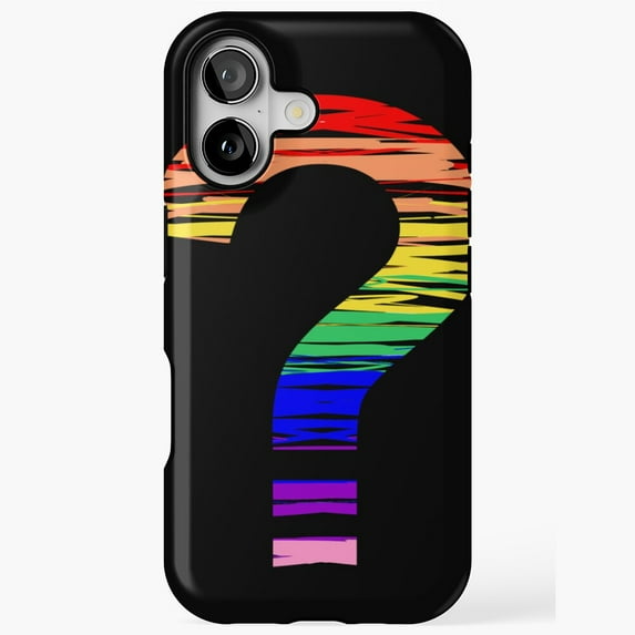 Rainbow Colors Question Mark Equality Inspired Art iPhone 17 16 15 14 13 12 11 Pro Max