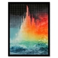 thumbnail image 1 of Rainbow Colour Forest Trees Vibrant Artwork Mountain Landscape with River Stream Art Print Framed Poster Wall Decor 12x16 inch, 1 of 5