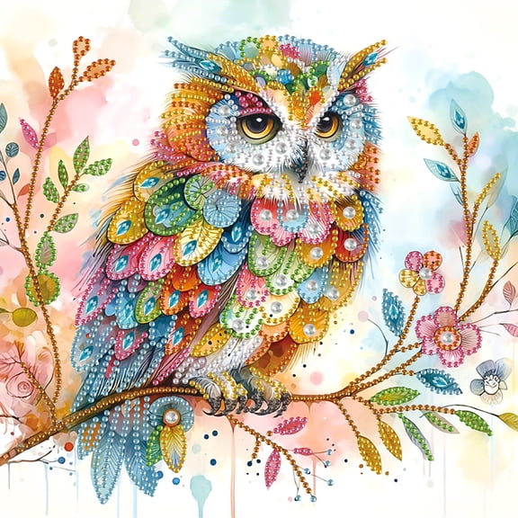 Rainbow Colour Owl Diamond Art Painting Kit