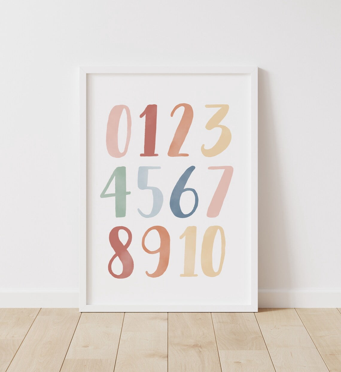 Rainbow Counting Numbers 0 10 Poster Educational Wall Art Room Decor ...