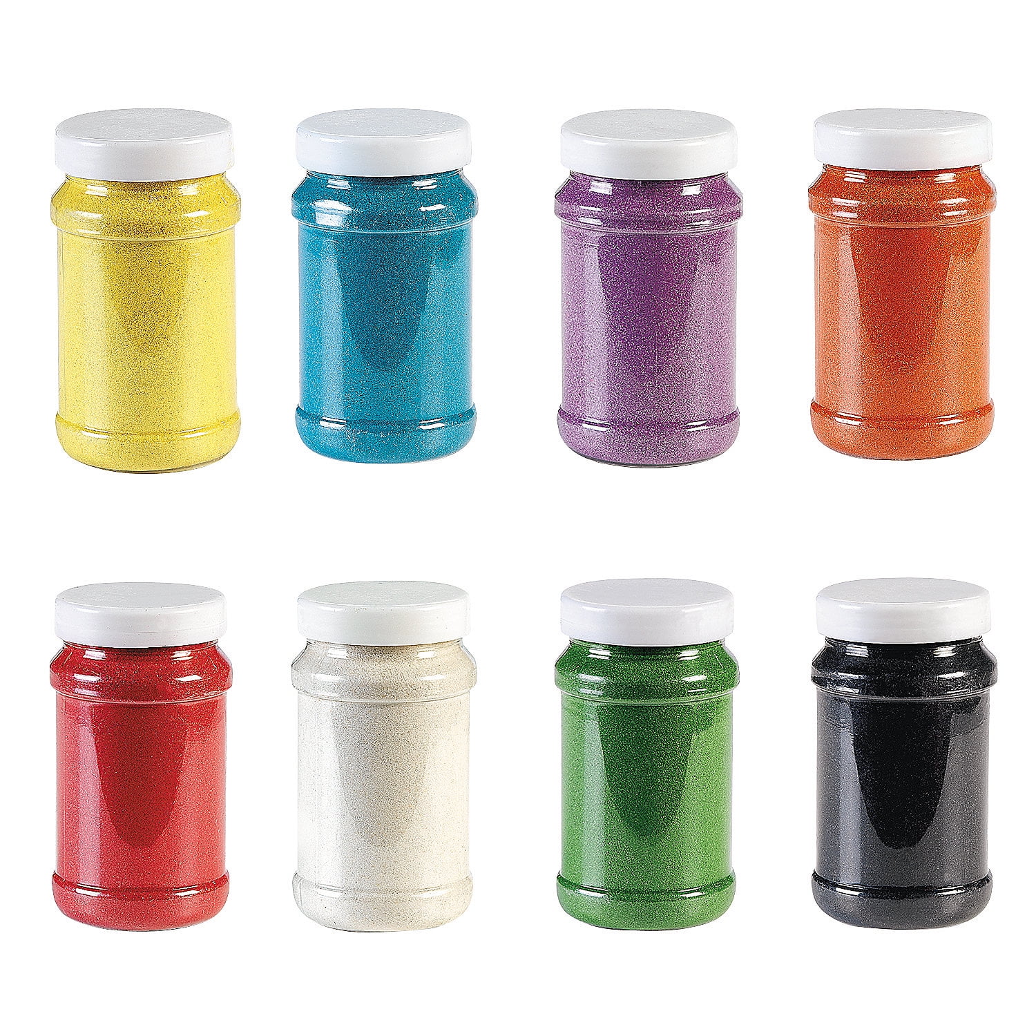 Rainbow Craft Sand Assortment, Craft Supplies, Party Supplies, 8 Pieces