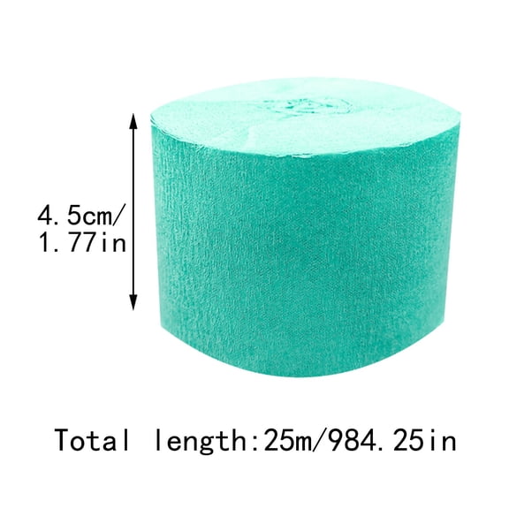 Rainbow Crepe Paper Streamer Roll 4.5cm x 25m – Colorful Party Decoration for Birthday Wedding Festival DIY Craft