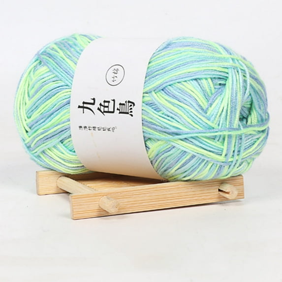 Rainbow Crochet Yarn – Soft Multi-Color Ombre Thread for Knitting, Weaving & Crafting | Ideal for DIY Sweater & Scarf Making and Classic Crochet Projects(Green)