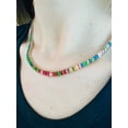 thumbnail image 1 of Rainbow Crystal Baguette Tennis Choker Necklace Gold Plated velentine gift, gift gor mom gift foe her tennis necklace, 1 of 4