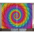 thumbnail image 1 of Ambesonne Rainbow Curtains 2 Panel Set, Contemporary Psychedelic, 108" x 108", Multicolor, 1 of 3