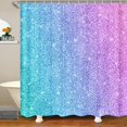 Rainbow Curtains for Bathroom Decor,Turquoise Teal Blue Purple Pink