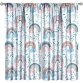 thumbnail image 1 of Rainbow Curtains for Kids Girls Cloud Rainbow Pink Sky Background Print Pattern Blackout Window Drapes for Bedroom Living Room Kitchen Cafe Decor （W42xL84 Inch） x2 Panels, 1 of 6