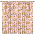 thumbnail image 1 of Rainbow Curtains for Kids Room, Boho Childish Pink Rainbow Flower Print Rod Pocket Blackout Window Treatments Drapes for Boys Girls Bedroom Living Room Playroom Nursery42x54in, 1 of 6