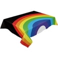 thumbnail image 1 of Rainbow Curved Color Table Cloth Waterproof Dining Tablecloth for Table Kitchen Decorative Coffee Cuisine Party Table Cover, 1 of 7