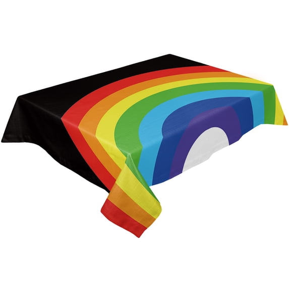 Rainbow Curved Color Table Cloth Waterproof Dining Tablecloth for Table Kitchen Decorative Coffee Cuisine Party Table Cover