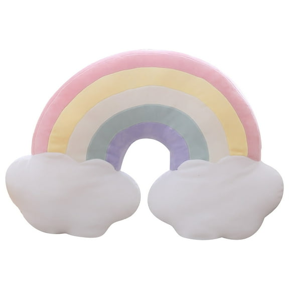 Rainbow Cushion Toy Soft Bedside Pillow Decorative Stuffed Animal For Home And Comfort