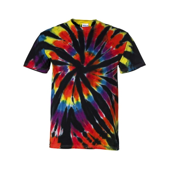 Rainbow Cut-Spiral Tie-Dyed T-Shirt