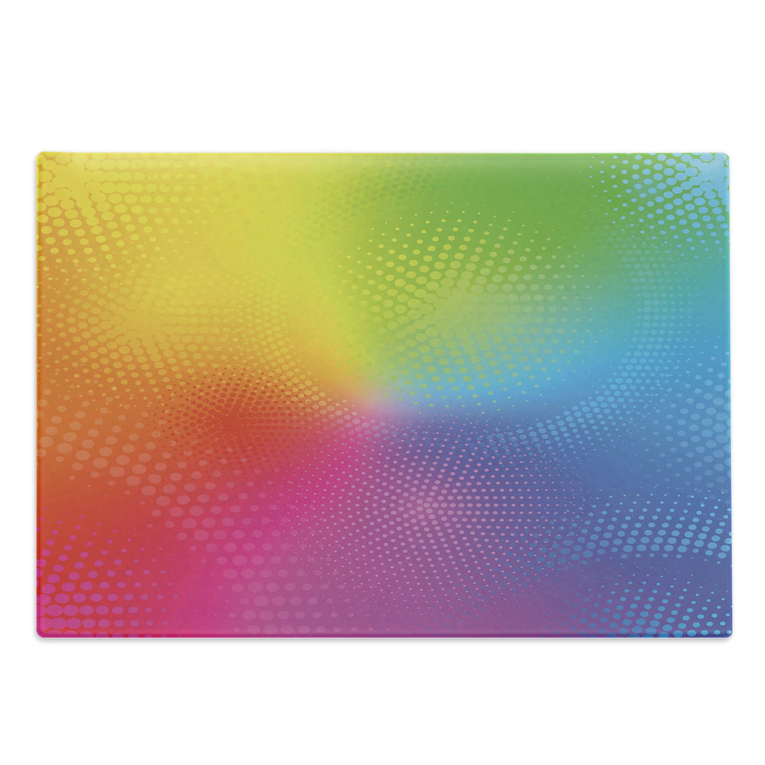 Large Rectangular Rainbow Tempered Glass Cutting Board
