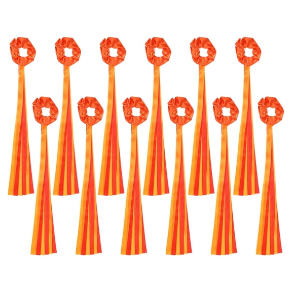 Rainbow Dance Ribbons, Rhythm Wrist Streamers Hand Held 20" & 12 Pcs & Polyester & Red & Orange - Fitting for (Christmas/Valentines/Dancing/Gymnastics/Birthday/Party)