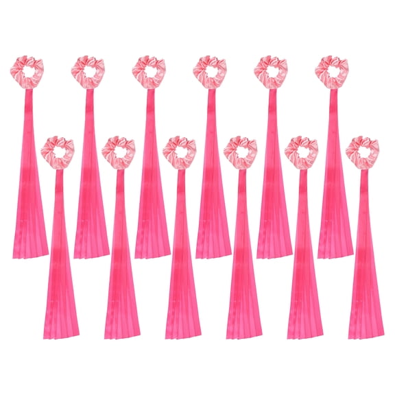 Rainbow Dance Ribbons, Rhythm Wrist Streamers Hand Held 20" & 12 Pcs & Polyester & Rose Pink - Fitting for (Christmas/Valentines/Dancing/Gymnastics/Birthday/Party)