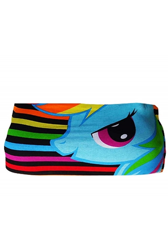 Rainbow Dash Striped Juniors Bandeau Top - (Size Large)
