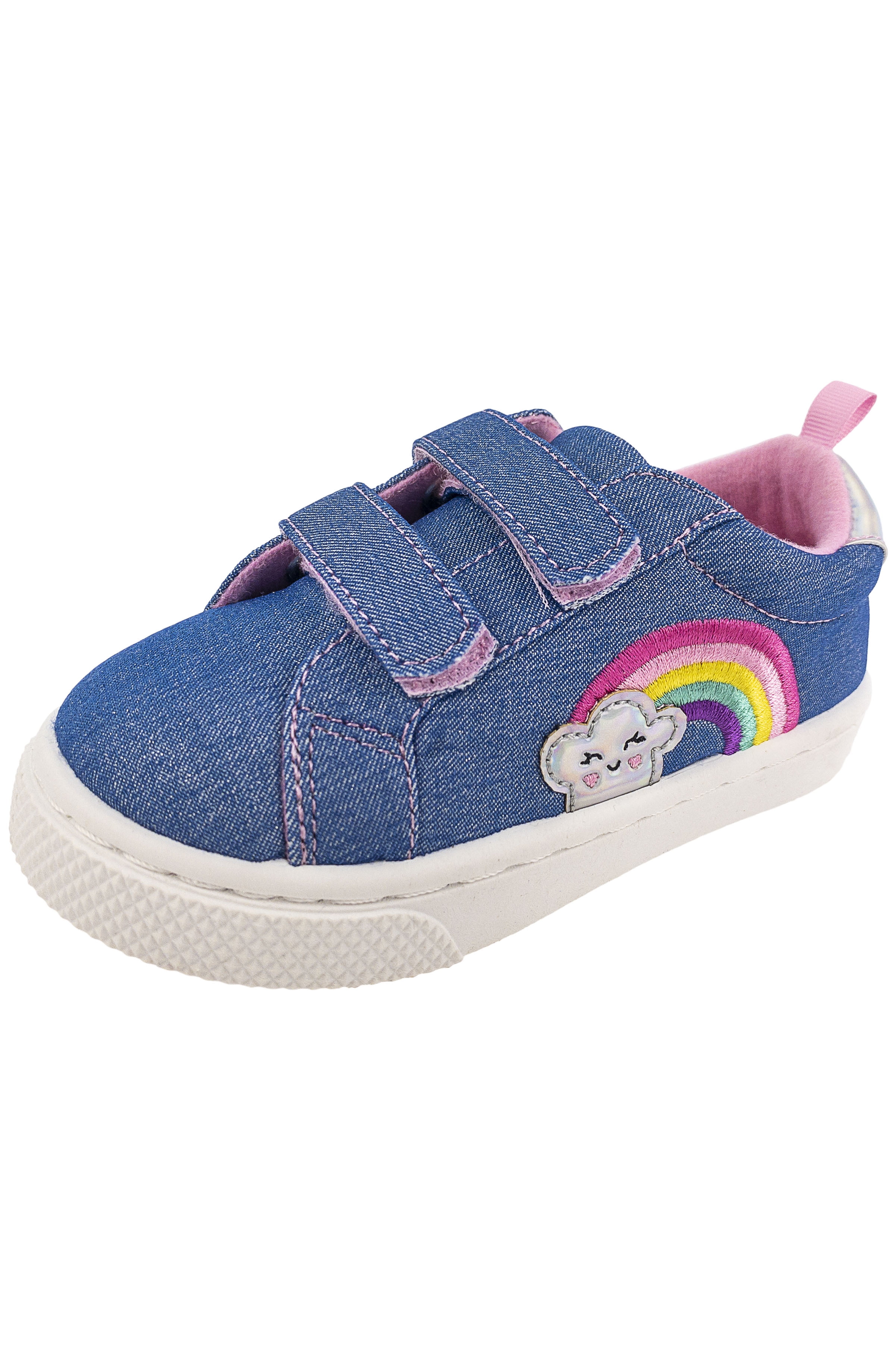 Rainbow Daze Toddler Shoes,Casual Sneaker Hook and Loop, Rainbow