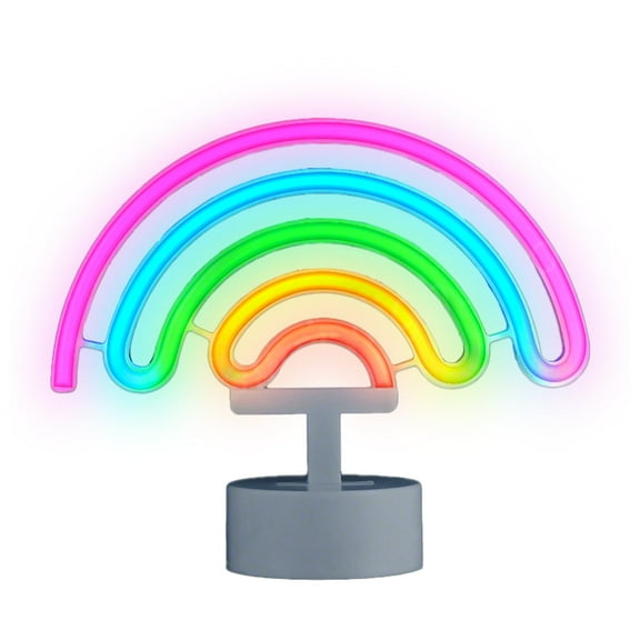 Rainbow Desktop Neon Light Up Sign