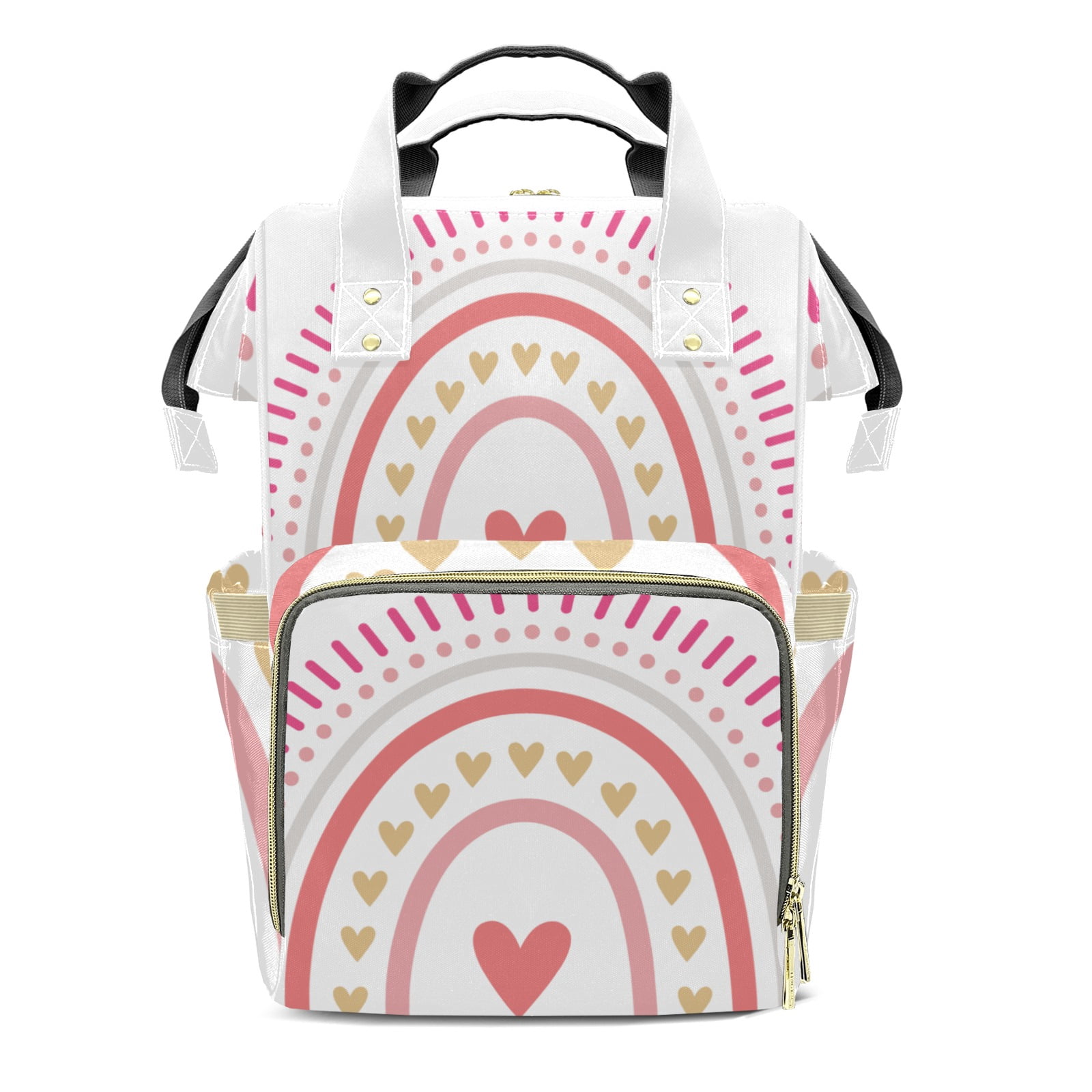 Rainbow Diaper Backpack – Large Capacity, Insulated Baby Bottle Pocket, Multifunctional Mommy Bag for Boys & Girls