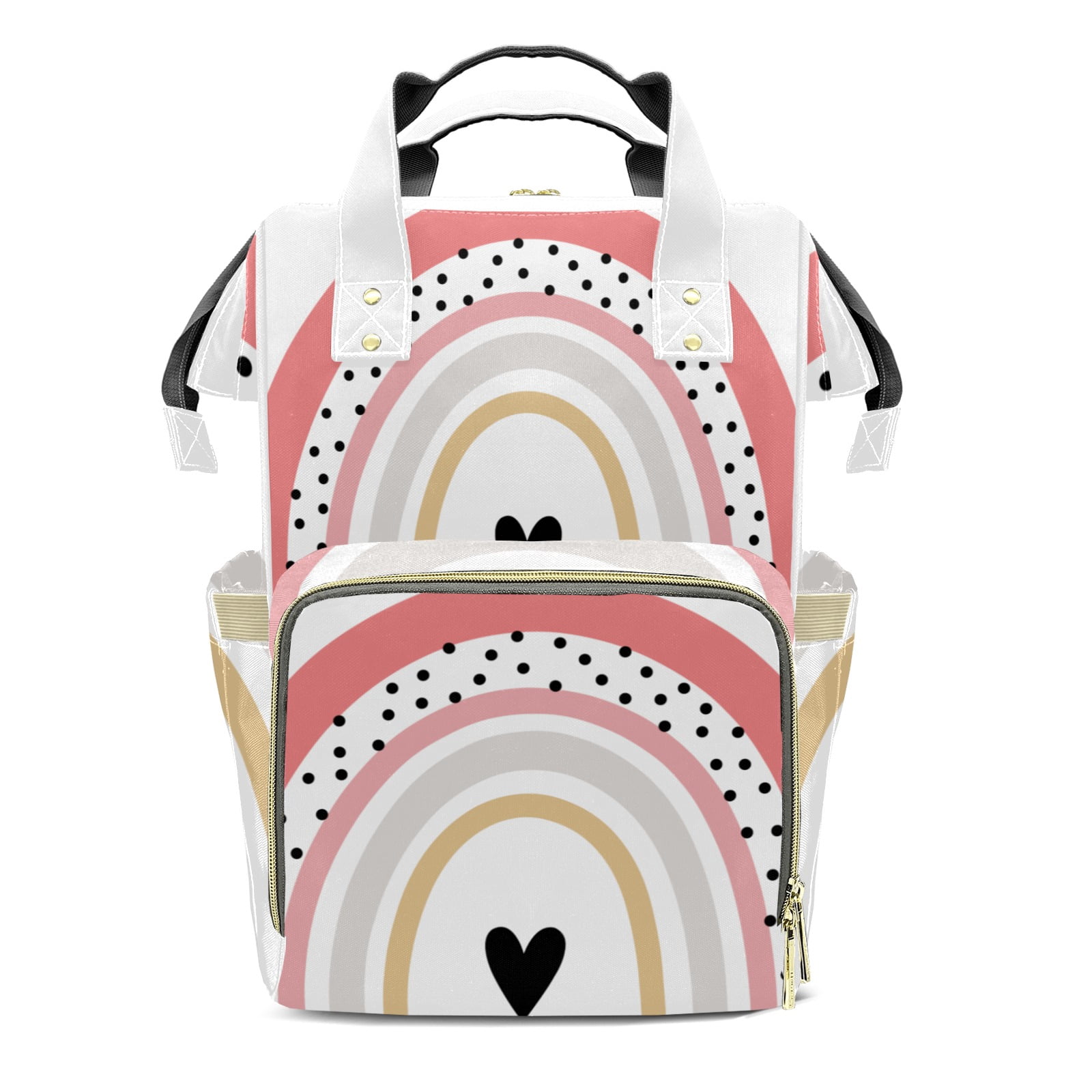 Rainbow Diaper Backpack – Large Capacity, Insulated Baby Bottle Pocket, Multifunctional Mommy Bag for Boys & Girls