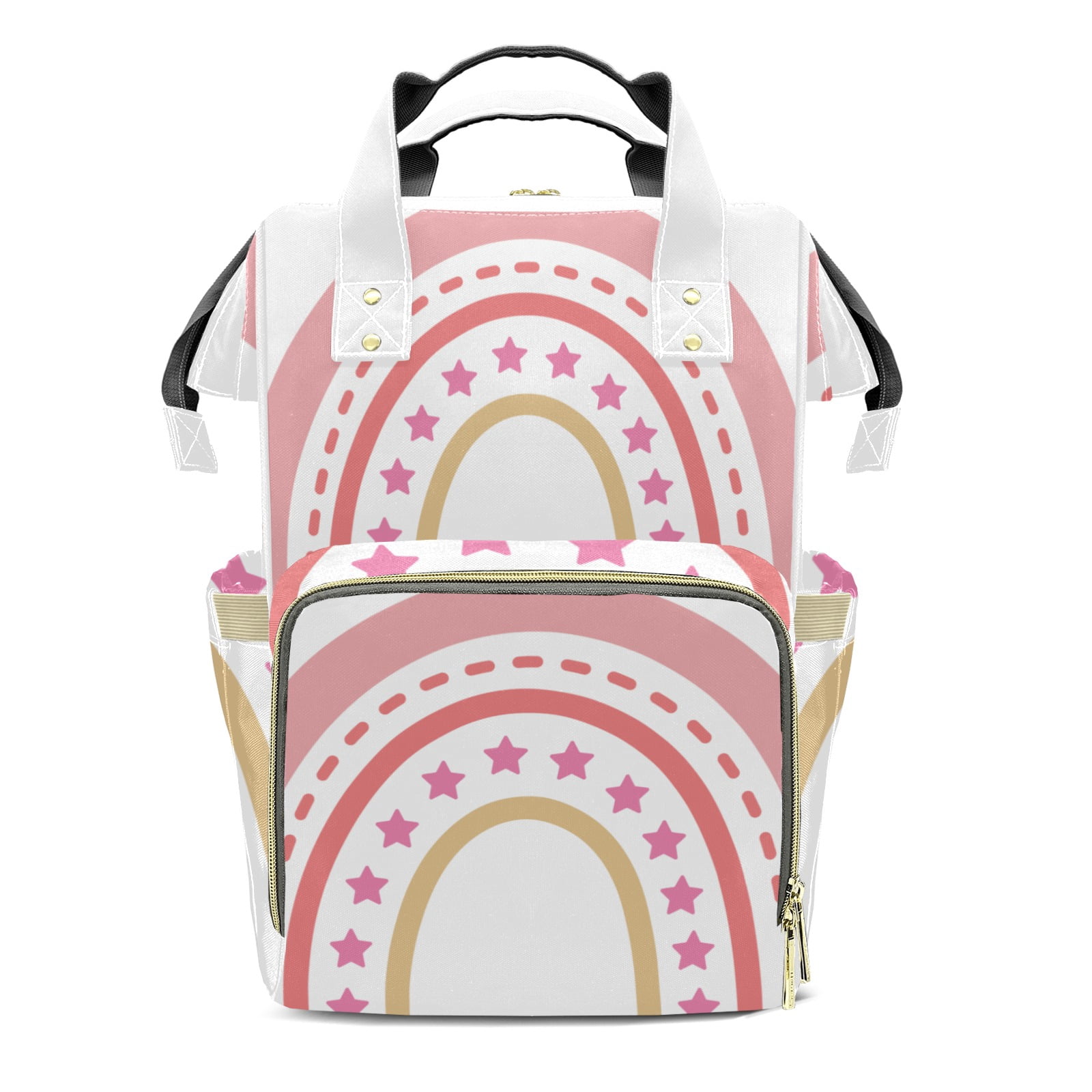 Rainbow Diaper Backpack – Large Capacity, Insulated Baby Bottle Pocket, Multifunctional Mommy Bag for Boys & Girls