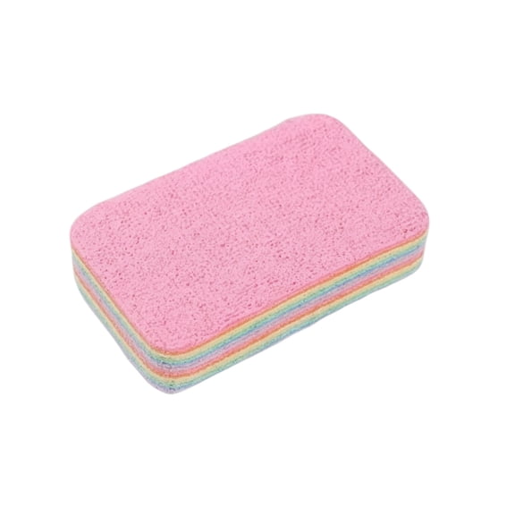 Rainbow Dish Cloth Layered Scouring Pad Thickened Kitchen Cleaning Towel Tearable Oil Removal Rag for Washing Dishes Office Desktop Cleaning Tool Style B#136