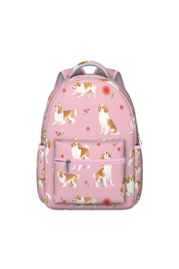 "Rainbow Dog Pattern Backpack - Pride-Themed College Backpack, Inclusive Canine Gift with Colorfast Dyes"