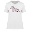 thumbnail image 1 of Rainbow Doodle Unicorn Cartoon T-Shirt Women -Image by Shutterstock, Female x-Large, 1 of 2