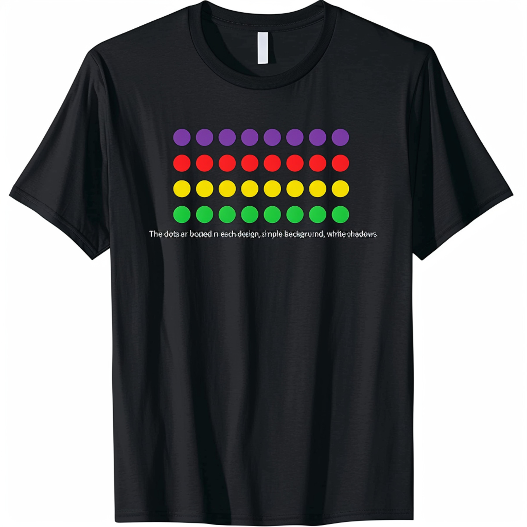 Rainbow Dots Minimalist Black TShirt Pride Month LGBTQ+ Pride Tee