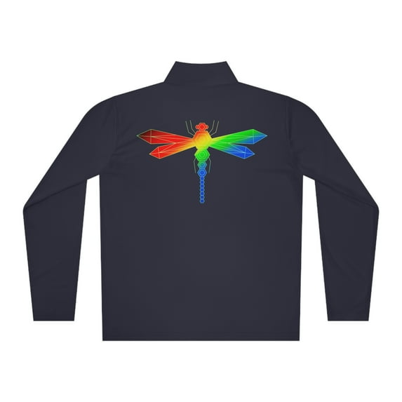 Rainbow Dragonfly Quarter-Zip Pullover