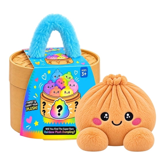 Rainbow Dumpling Pillow Cute Plush Stuffed Steamed Bun Pillow Stress Squeeze Toy Soft Stretch Decompression Fidget Toy for Adults Sensory Toy