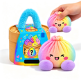 thumbnail image 1 of Rainbow Dumpling Plush Toy - Soft Squeezable Stuffed Bao Toy with Embroidered Face, Plush Steamed Bun Dumpling Stuffed Animals Stuffed Toys Cute Food Plushie for Office Desk Decor Stress Relief Gift, 1 of 7