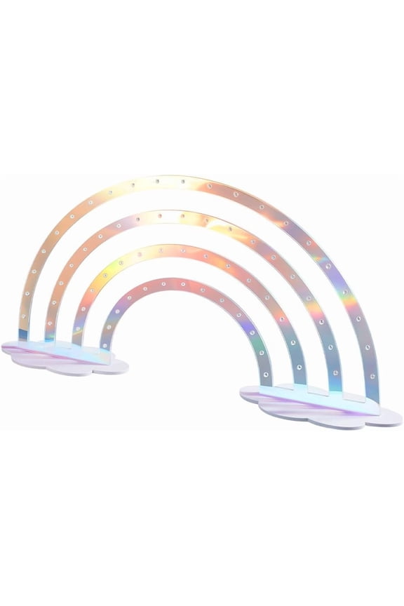 Rainbow Earring Stand Rainbow Jewelry Holder Acrylic Colorful Ear Stud Jewelry Show Organize Rack Standing with 68 Holes for 34 Pairs Dangle Earring Hanging Home Office Table Top Display