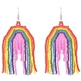 thumbnail image 1 of Rainbow Earrings Pride Earrings for Women, Colorful Heart Earrings Dangle Earrings Boho Beaded Earrings for Pride Parade Pride Party LGBT Pride Earrings Gifts Rainbow Jewelry, 1 of 5