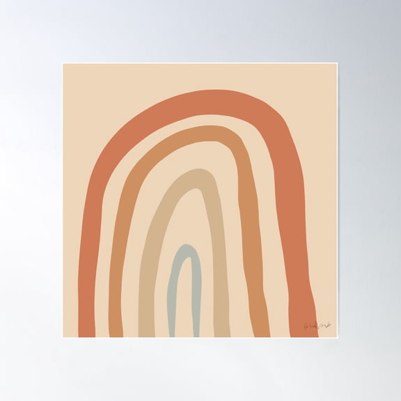 Rainbow - Earth Tone Color Palette Poster Wall Art, Modern Wall Decor For Living Room Bedroom, 30x30 UNFRAMED