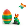thumbnail image 1 of Rainbow Easter Egg & Bunny Set, 3D Printed Articulated Rabbit Figurine with Matching Multicolor Egg, Vibrant Spring Decorative Set for Home Display, Easter Basket Fillers, Holiday Table Decor, 1 of 2