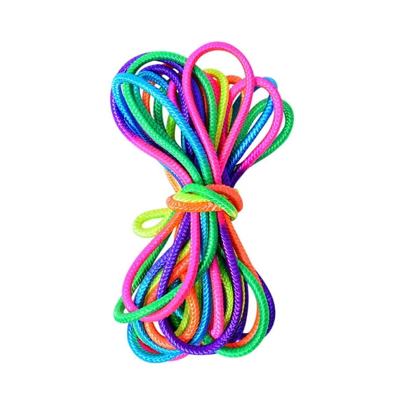 Rainbow Elastic Jump Rope 5M 7M Stretchable Skipping Rope Indoor Outdoor Fitness Exercise Games for Kids Adults Boys Girls