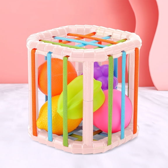 Rainbow Elastic Shape Sorter Toy,Baby Fine Motor Skills Activity Toy,Colorful Stretchy Strings Learning Toy,Sensory Play Educational Toy,Toddler Shape Sorting Game,Infant Developmental Learning Toy