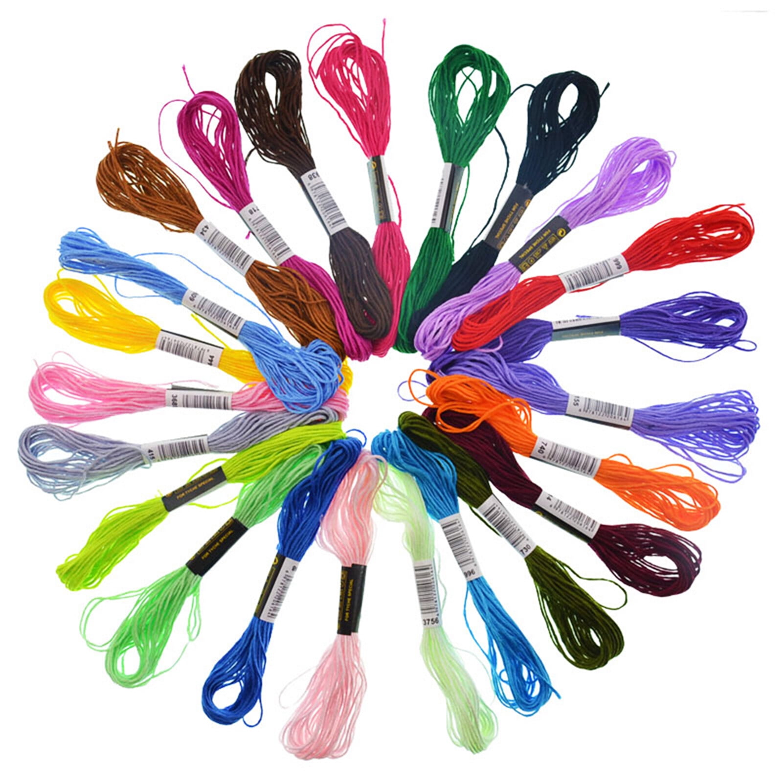 Strands Sewing Rainbow Embroidery Floss Black Color Embroidery Kit Set 8m 6 Individual ...