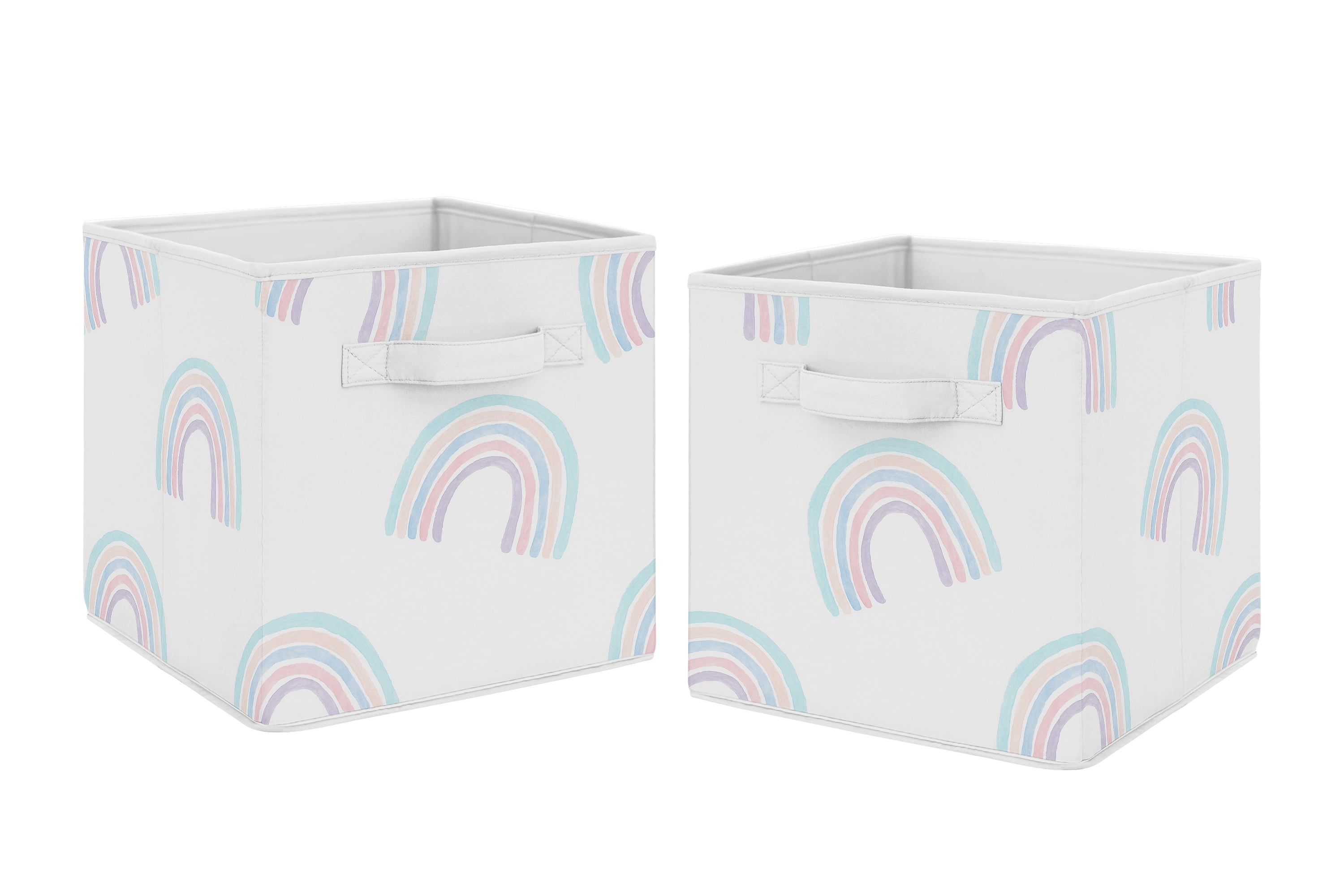 Rainbow Fabric Storage Bin (Set of 2) by Sweet Jojo Designs